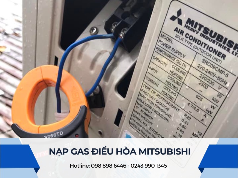 Nạp gas điều hòa Mitsubishi