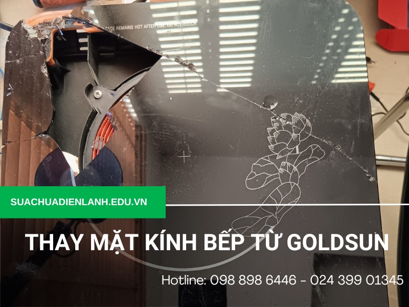 Thay mặt kính bếp từ Goldsun