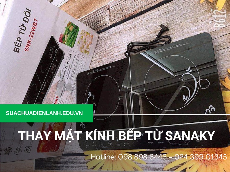 Thay mặt kính bếp từ Sanaky 
