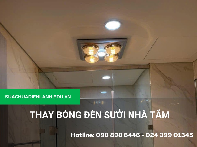 Thay bóng đèn sưởi nhà tắm
