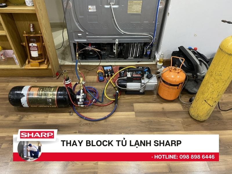 Thay block tủ lạnh Sharp
